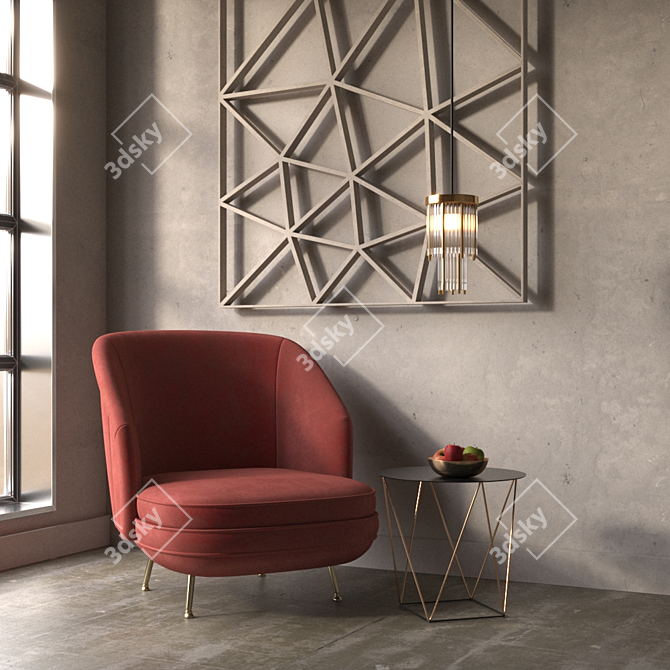 Sleek Abur One: Modern Designer Lamp 3D model image 2