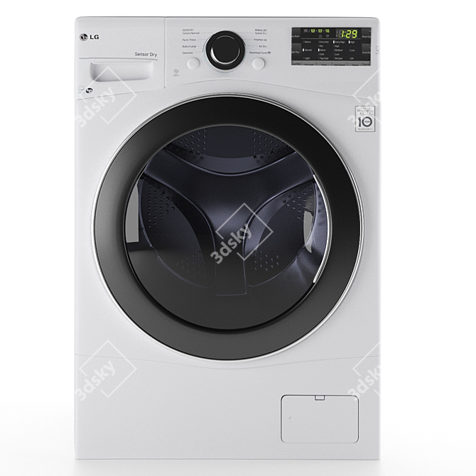 Smart Dryer Washing Machine 3D model image 2