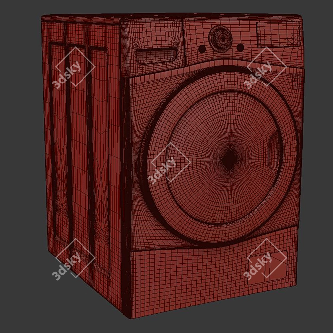 Smart Dryer Washing Machine 3D model image 5