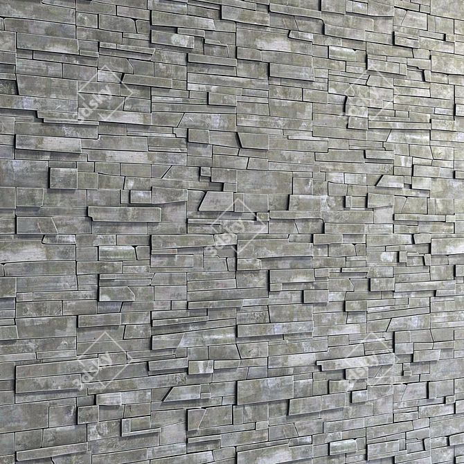 Smooth Stone Finish: High-Resolution Decorative Texture 3D model image 1