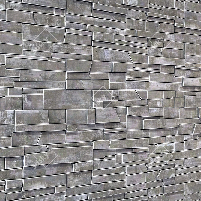 Smooth Stone Finish: High-Resolution Decorative Texture 3D model image 2