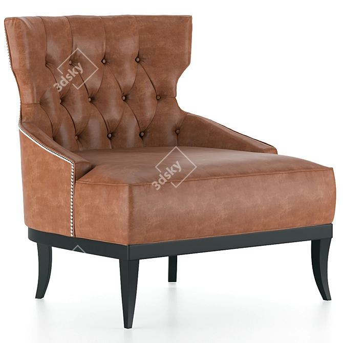 Modern Velvet Armchair: Monsieur T 3D model image 1