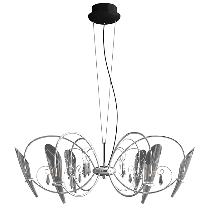 Elegant Scarabeo Chandelier 3D model image 3