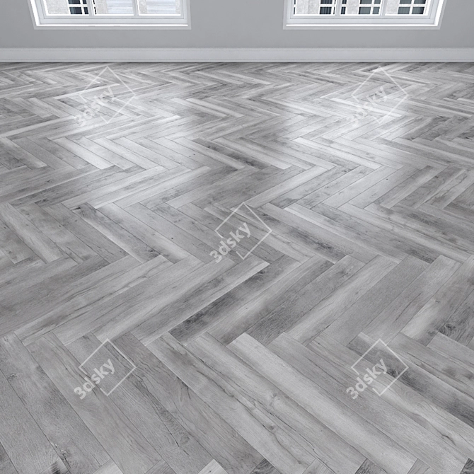 Oak Parquet: Herringbone, Linear, Chevron 3D model image 3