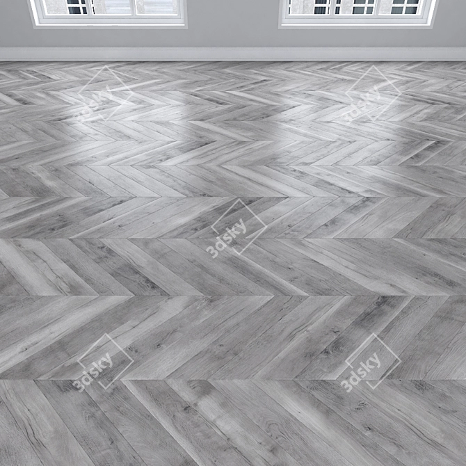 Oak Parquet: Herringbone, Linear, Chevron 3D model image 4