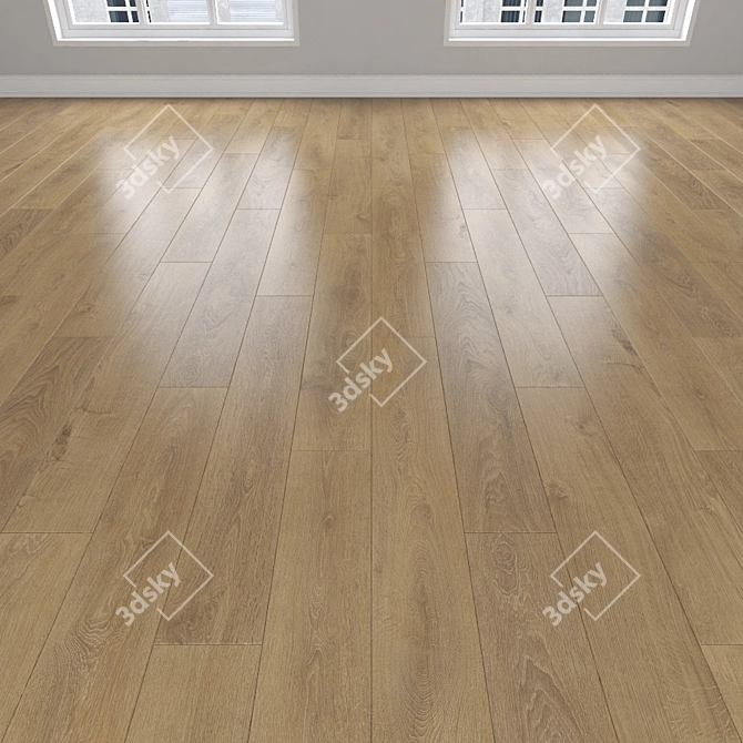 Oak Parquet: Herringbone, Linear & Chevron 3D model image 2