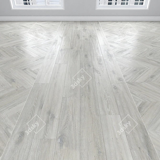 Parquet Oak: Herringbone, Linear & Chevron 3D model image 1