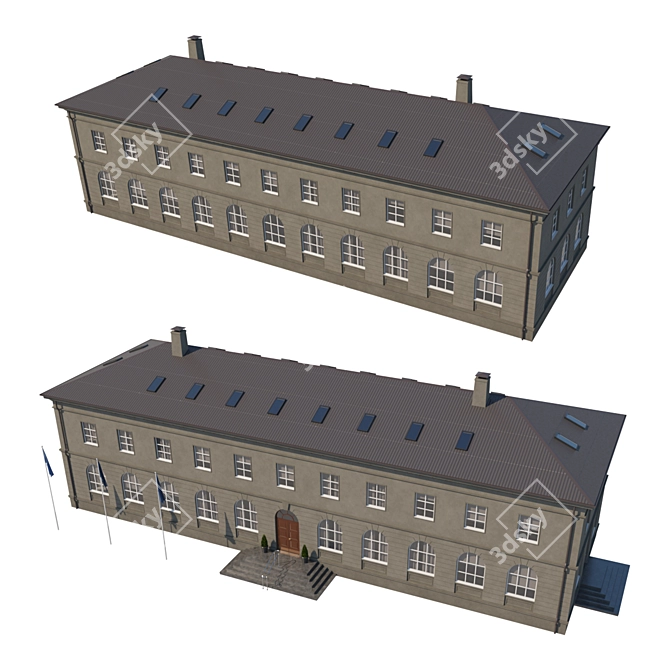 Versatile Office Building Model 3D model image 2