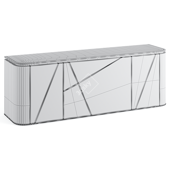 Fendi Antius 2021 Lacquer Sideboard: Elegant Luxury Storage Solution 3D model image 8