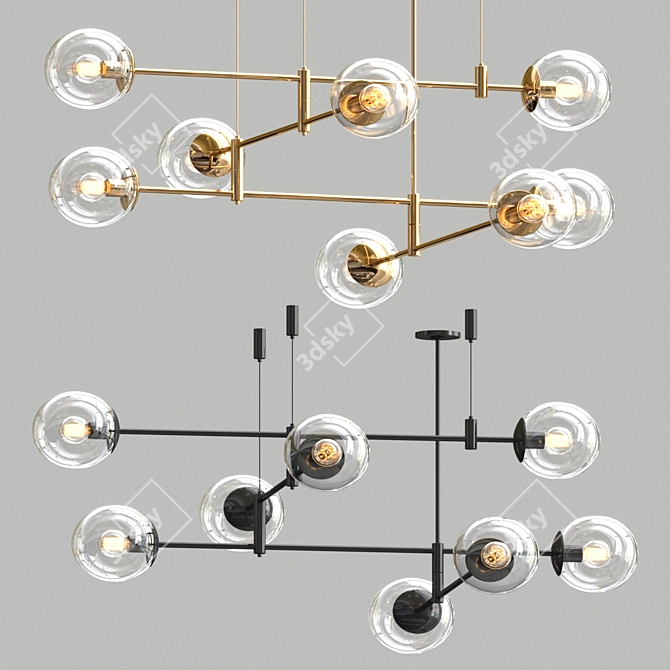 Elegant Lampatron Chandelier 3D model image 2