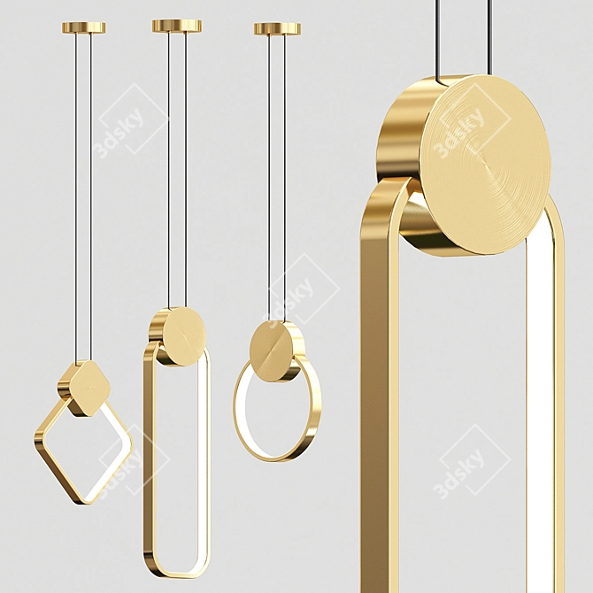MITCH Pendant Collection: Modern Design Lamps 3D model image 1