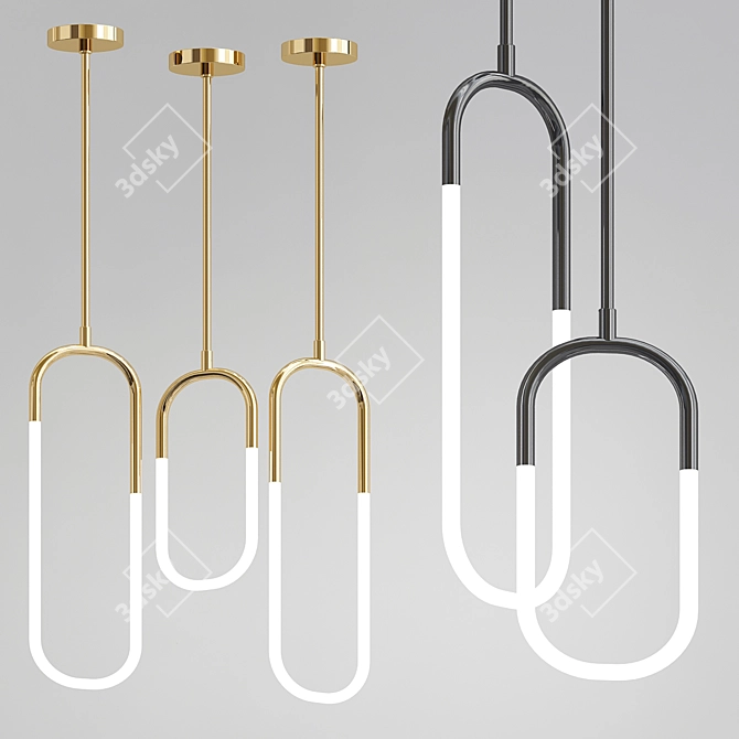 Glamorous Illumination with GABI Pendant 3D model image 3