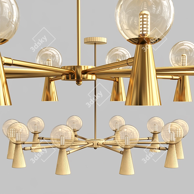 Elegant ABELINA Chandeliers with Integra 3D model image 8