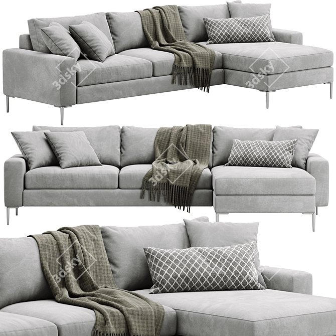 Elegant Nova Sofa: Modern Design 3D model image 1