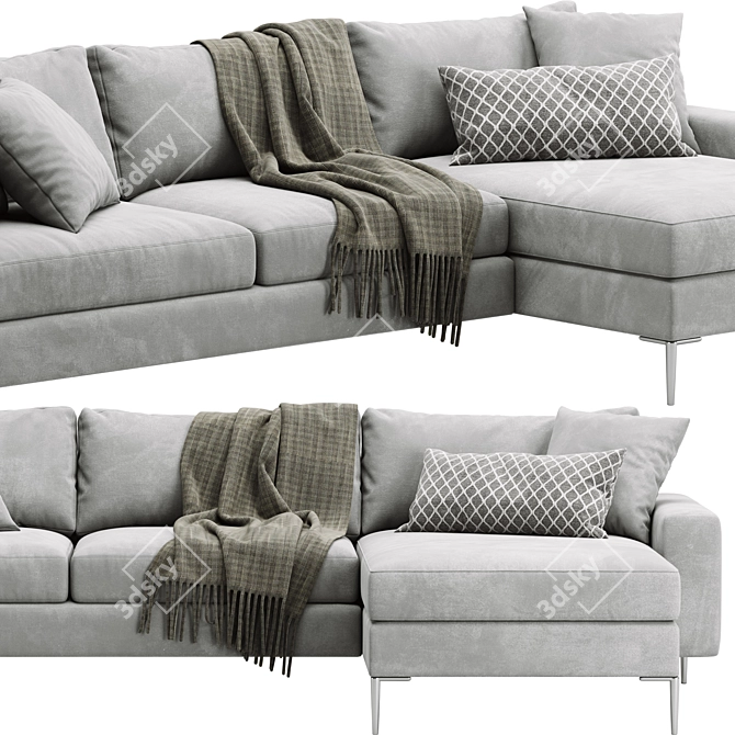 Elegant Nova Sofa: Modern Design 3D model image 2