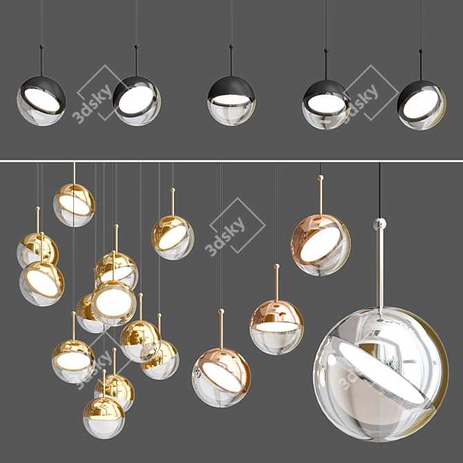 Dora Pendant Lights: Elegant Illumination Solution 3D model image 2