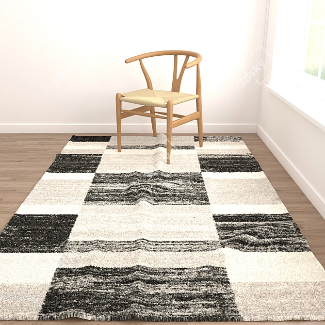 Versatile Rug Set: 6 Designs 3D model image 2