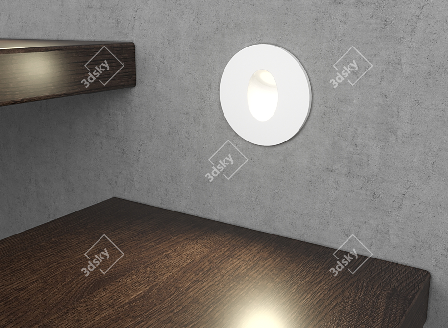 Elegant LED Stairs Light 3D model image 4