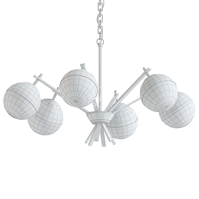 Marais Chandelier: Elegant Illumination for Modern Spaces 3D model image 2