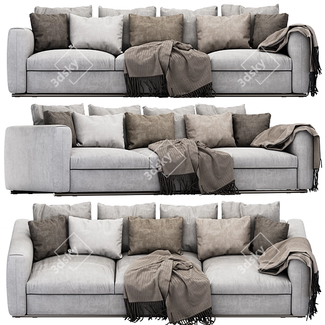 Flexform Asolo Corner Sofa 3D model image 2