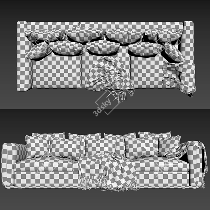 Flexform Asolo Corner Sofa 3D model image 8