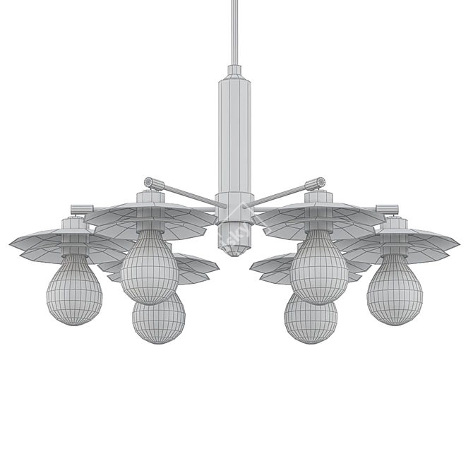 Luxury Mitzi Milla Chandelier 3D model image 2