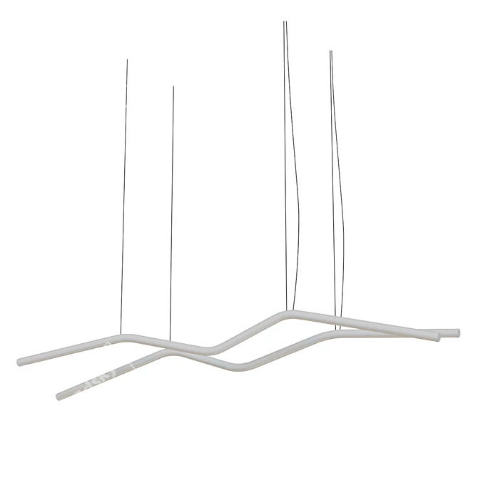 Sleek LED Linear Suspension: Boomer 3D model image 2