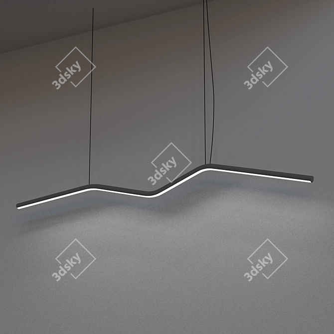 Sleek LED Linear Suspension: Boomer 3D model image 4