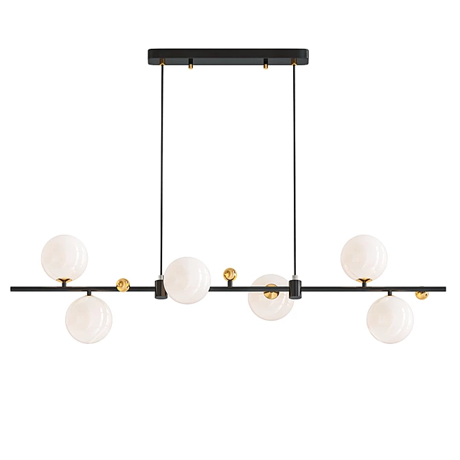 Modern Minimalist Line Chandelier 3D model image 1