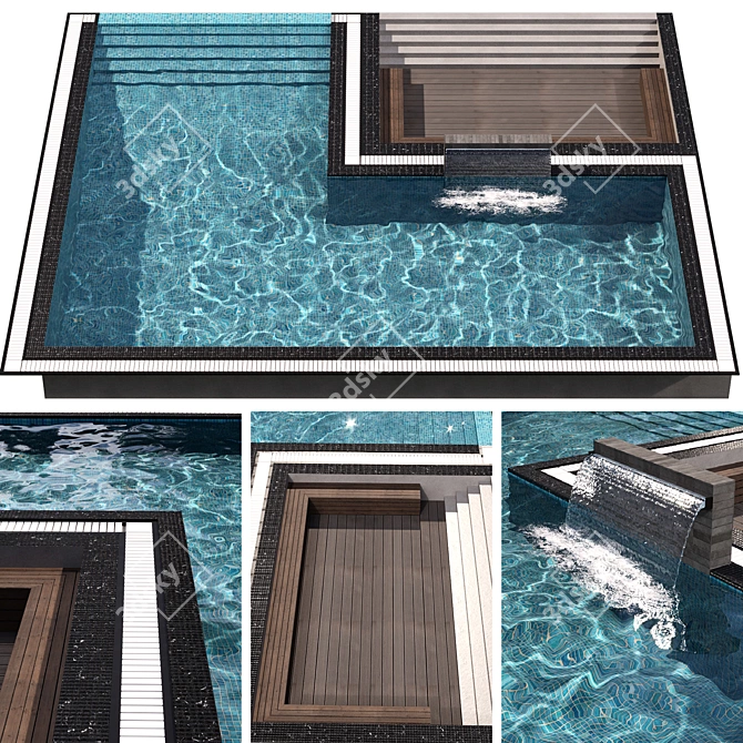 Stunning Caustic Effects Pool 3D model image 1