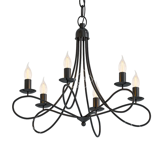 Elegant Macarthur Chandelier 3D model image 1