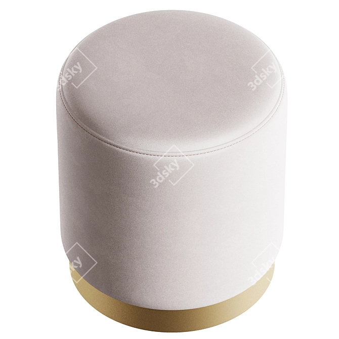Cosmo Dior Pouf: Elegant and Stylish 3D model image 2