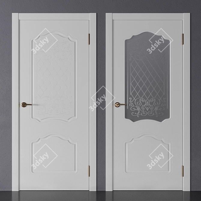 Title: Dubrava Siberia - Vento 1 (OM) Door Collection 3D model image 2