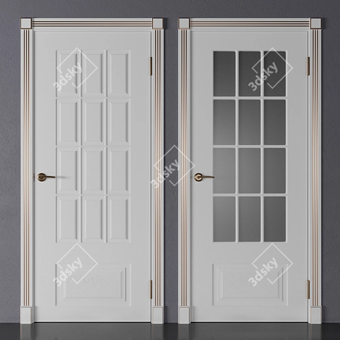 Title: Dubrava Siberia - Vento 1 (OM) Door Collection 3D model image 3