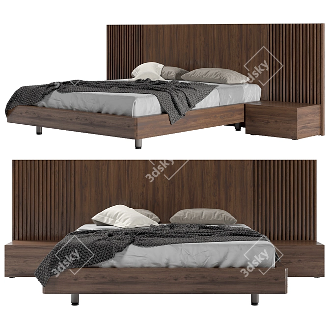 Modern MOBENIA MIES Bed 3D model image 1