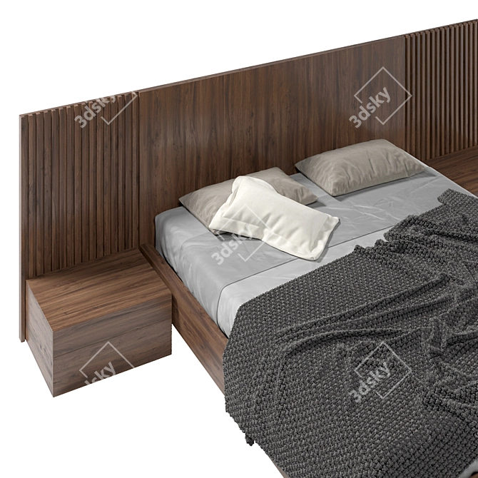 Modern MOBENIA MIES Bed 3D model image 4