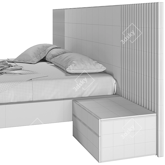 Modern MOBENIA MIES Bed 3D model image 6
