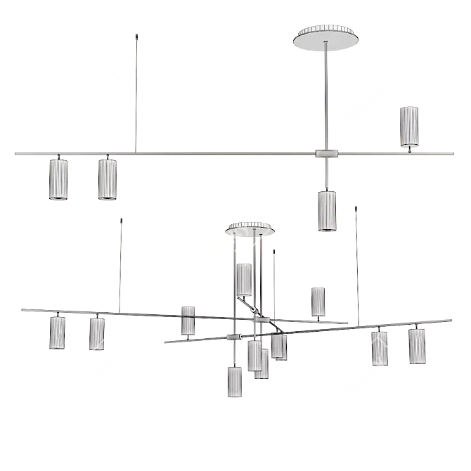 Elegant Bliss Chandelier 3D model image 2