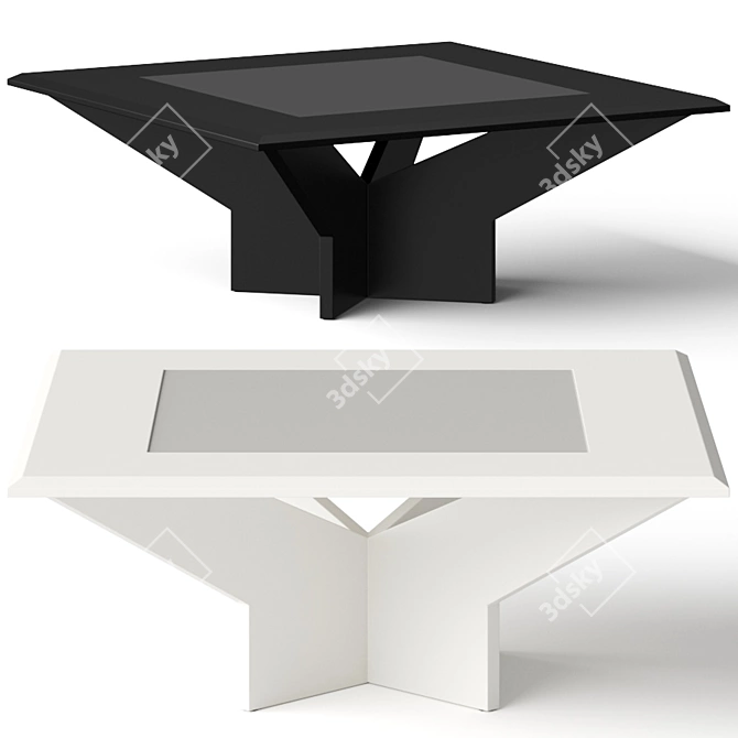  Modern CB2 Cut Coffee Table 3D model image 1