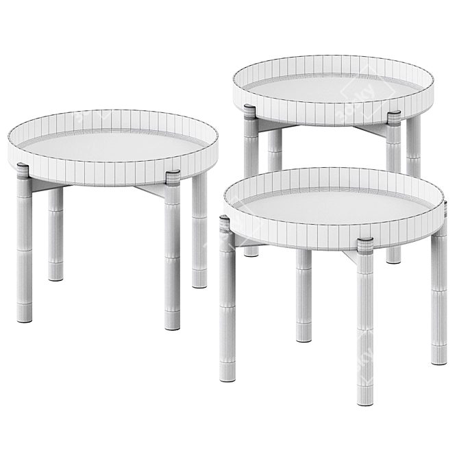 Sleek Scandinavian Coffee Table 3D model image 2