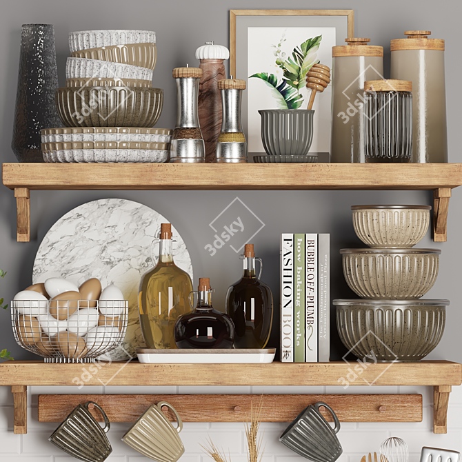 Sleek Kitchen Essentials: Accessorize in Style! 3D model image 4