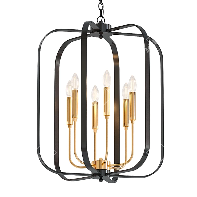 Elegant V-Ray Chandelier 3D model image 1