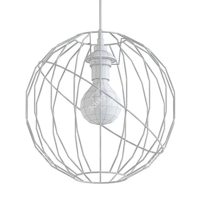 Orbita Black Chandelier: Modern and Elegant 3D model image 2