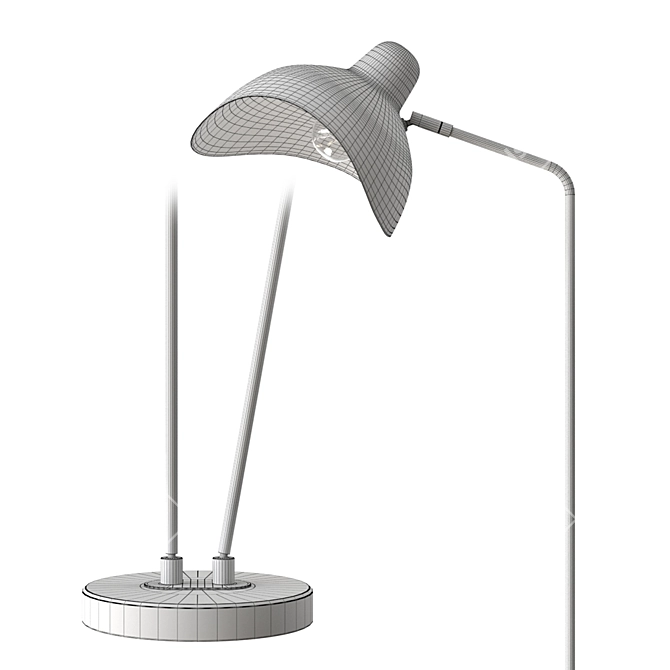 Asta Double Floor Lamp: Elegant Illumination for Any Space 3D model image 3