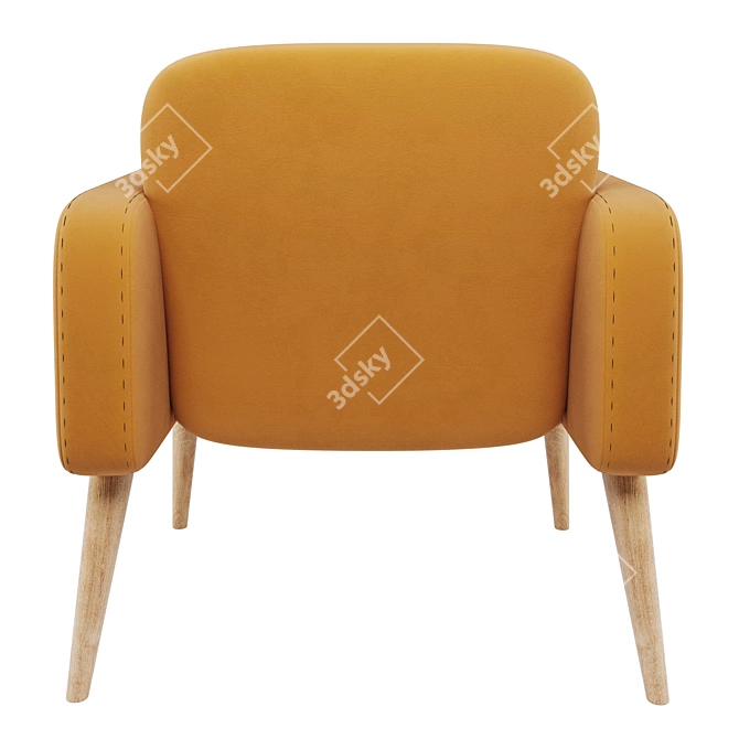 Modern Stylish Armchair: Wilber Hoff 3D model image 2