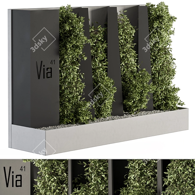  Green Wall Fence - Outdoor Elegance 3D model image 1