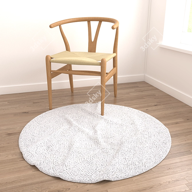 Round Rugs Set - 6pcs 3D model image 3