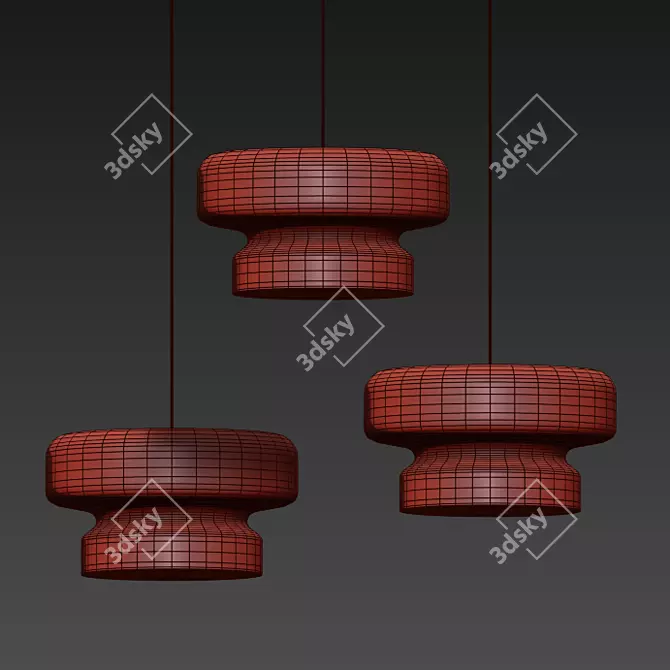 Bohemia Translucent Pendant Light 3D model image 2