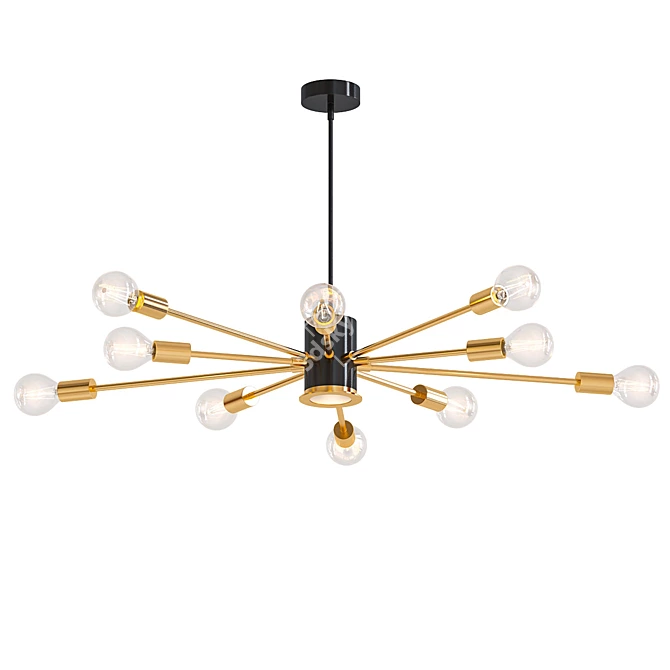 Mckain 10-Light Cluster Pendant 3D model image 1