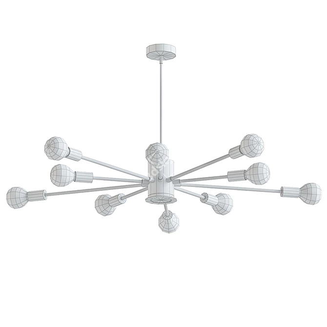 Mckain 10-Light Cluster Pendant 3D model image 2